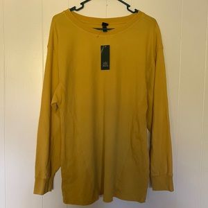 Yellow waffle knit sweater